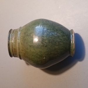 Ceramic Pottery Vintage Vase Hand Crafted Green Artist #eshopchicago